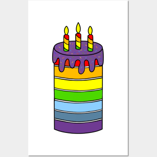 Happy Birthday Cake - Cute Food Art Posters and Art